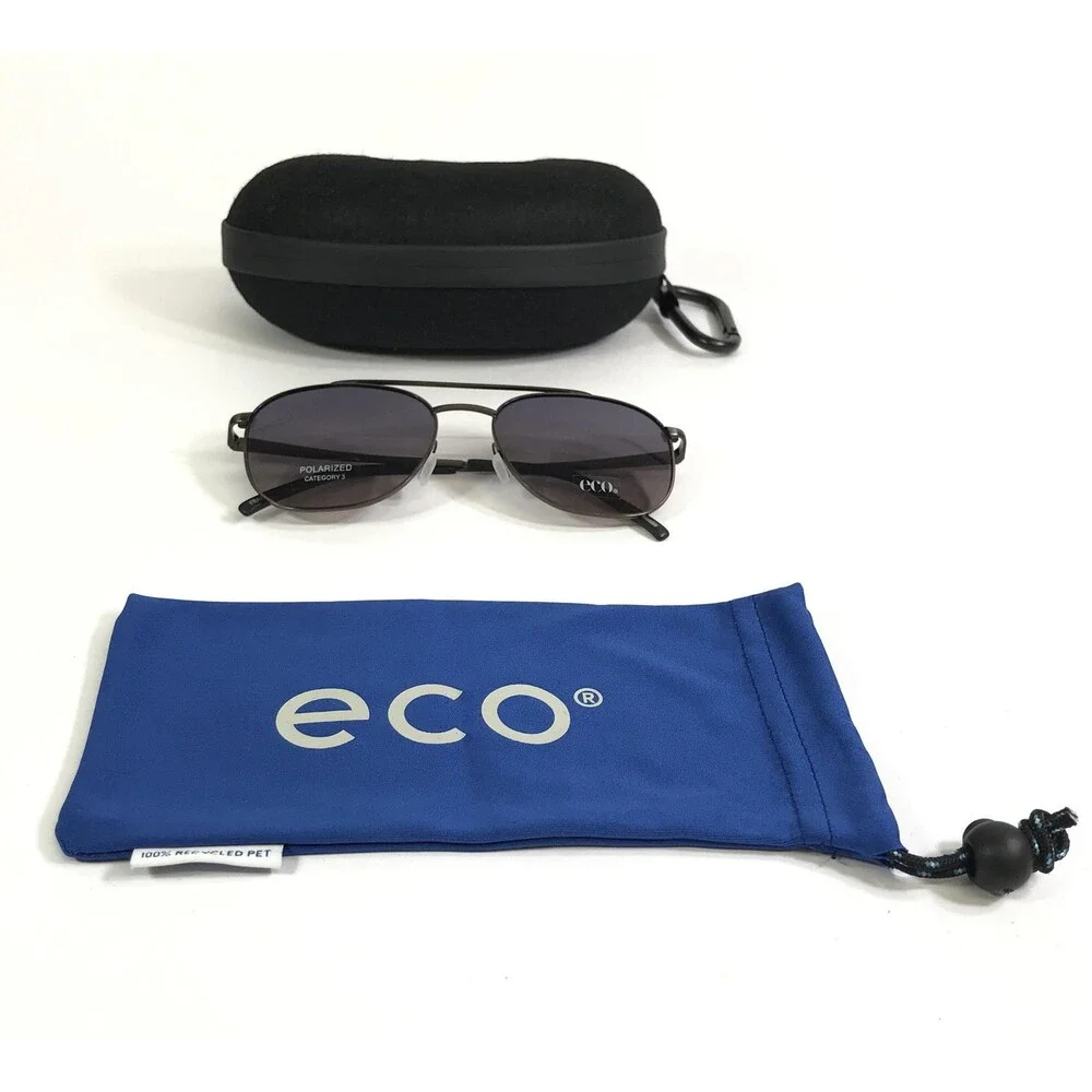 Eco Sunglasses CEBU TT Brown Aviator Frames w/ Purple Gradient Polarized Lenses